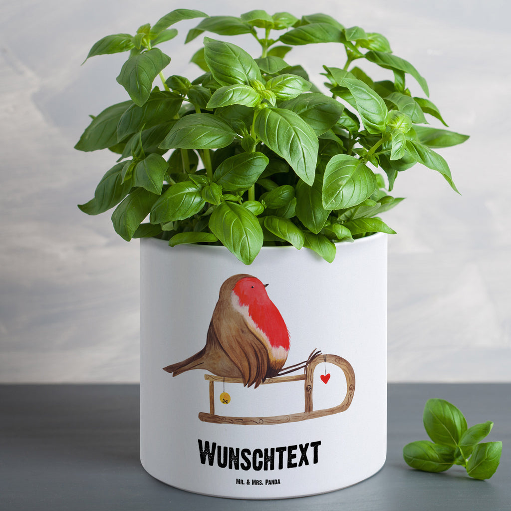 Personalisierter XL Blumentopf Rotkehlchen Schlitten Personalisierter Blumentopf, Personalisierter Übertopf, Personalisierter Pflanztopf, Personalisierter Keramiktopf, Personalisierter Kräutertopf, Personalisierter Topf, Personalisierter Pflanzkübel, Personalisierter Blumenübertopf, Winter, Weihnachten, Weihnachtsdeko, Nikolaus, Advent, Heiligabend, Wintermotiv, Schlitten, Vogel