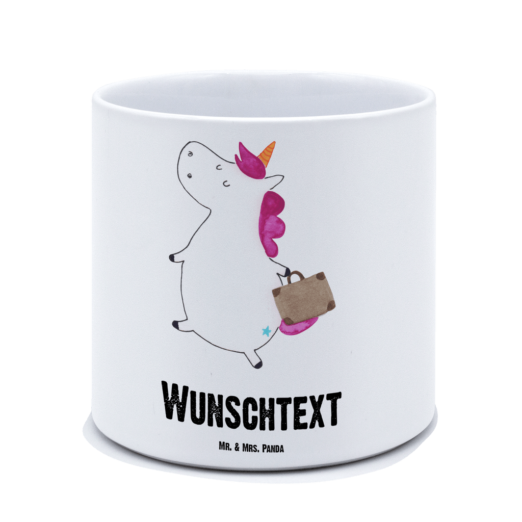 Personalisierter XL Blumentopf Einhorn Koffer Personalisierter Blumentopf, Personalisierter Übertopf, Personalisierter Pflanztopf, Personalisierter Keramiktopf, Personalisierter Kräutertopf, Personalisierter Topf, Personalisierter Pflanzkübel, Personalisierter Blumenübertopf, Einhorn, Einhörner, Einhorn Deko, Pegasus, Unicorn, unicorn, Koffer, Verreisen, Reise, Gepäck, Abenteuer, Erwachsen, Kind, albern, Spaß, lustig, witzig