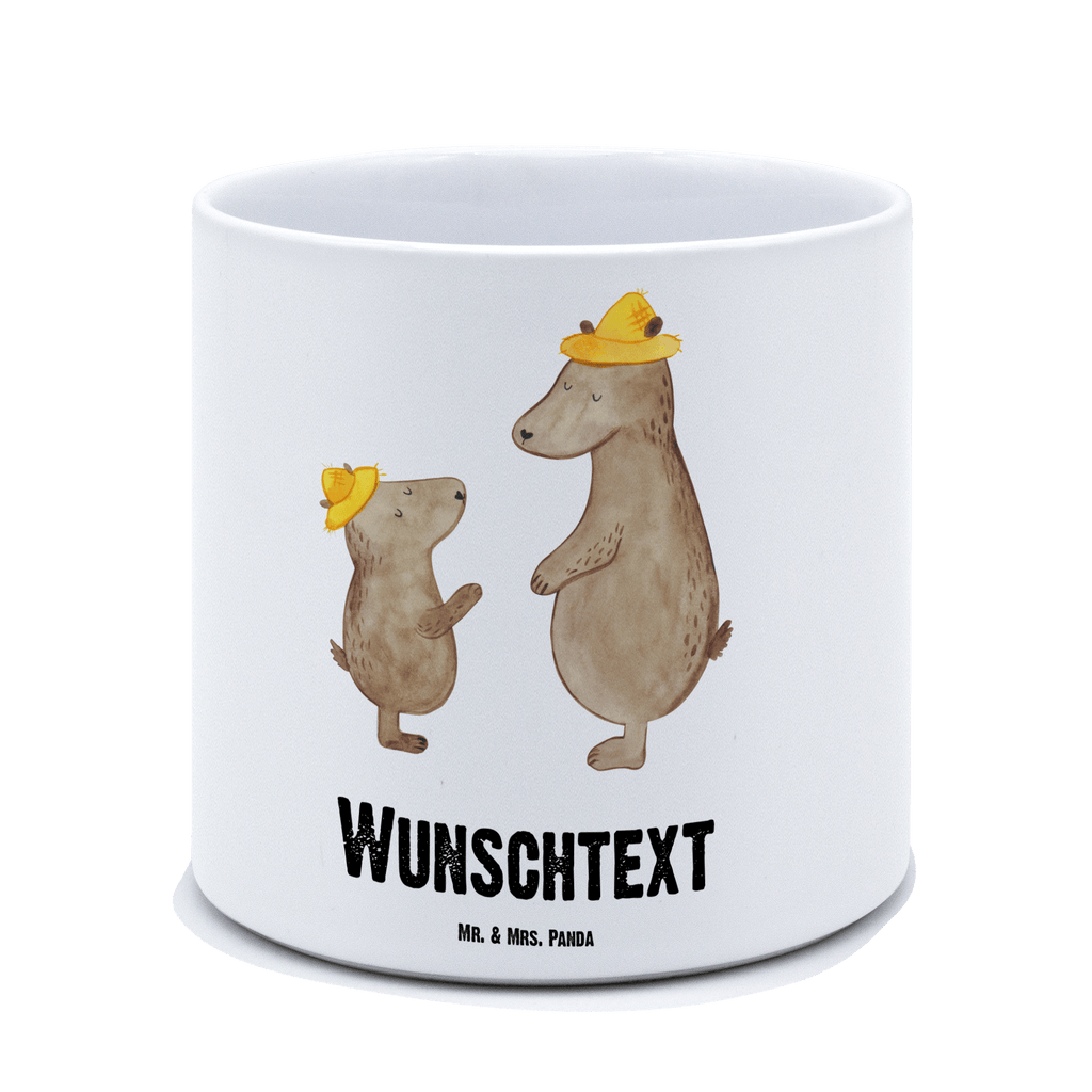 Personalisierter XL Blumentopf Bären mit Hut Personalisierter Blumentopf, Personalisierter Übertopf, Personalisierter Pflanztopf, Personalisierter Keramiktopf, Personalisierter Kräutertopf, Personalisierter Topf, Personalisierter Pflanzkübel, Personalisierter Blumenübertopf, Familie, Vatertag, Muttertag, Bruder, Schwester, Mama, Papa, Oma, Opa, Bär, Bären, Vater, Papi, Paps, Dad, Daddy, Lieblingsmensch, Sohn, Söhne, Kind, Kinder, Vater-Sohn, Family, Vorbild