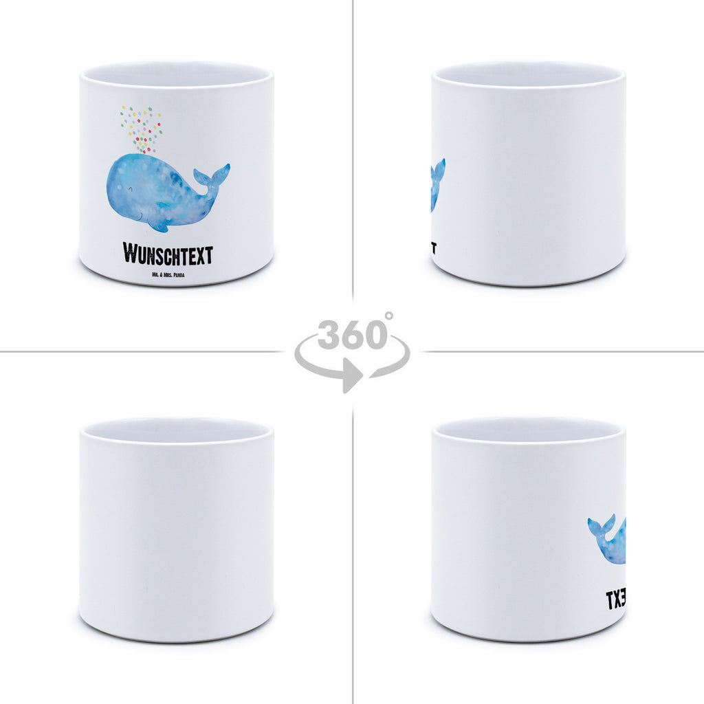 Personalisierter XL Blumentopf Wal Konfetti Personalisierter Blumentopf, Personalisierter Übertopf, Personalisierter Pflanztopf, Personalisierter Keramiktopf, Personalisierter Kräutertopf, Personalisierter Topf, Personalisierter Pflanzkübel, Personalisierter Blumenübertopf, Meerestiere, Meer, Urlaub, Wal, Konfetti, Wale, Motivation, Neuanfang, Trennung, Diät, Abnehmen, Neustart, Lebensabschnitt, Geburtstag