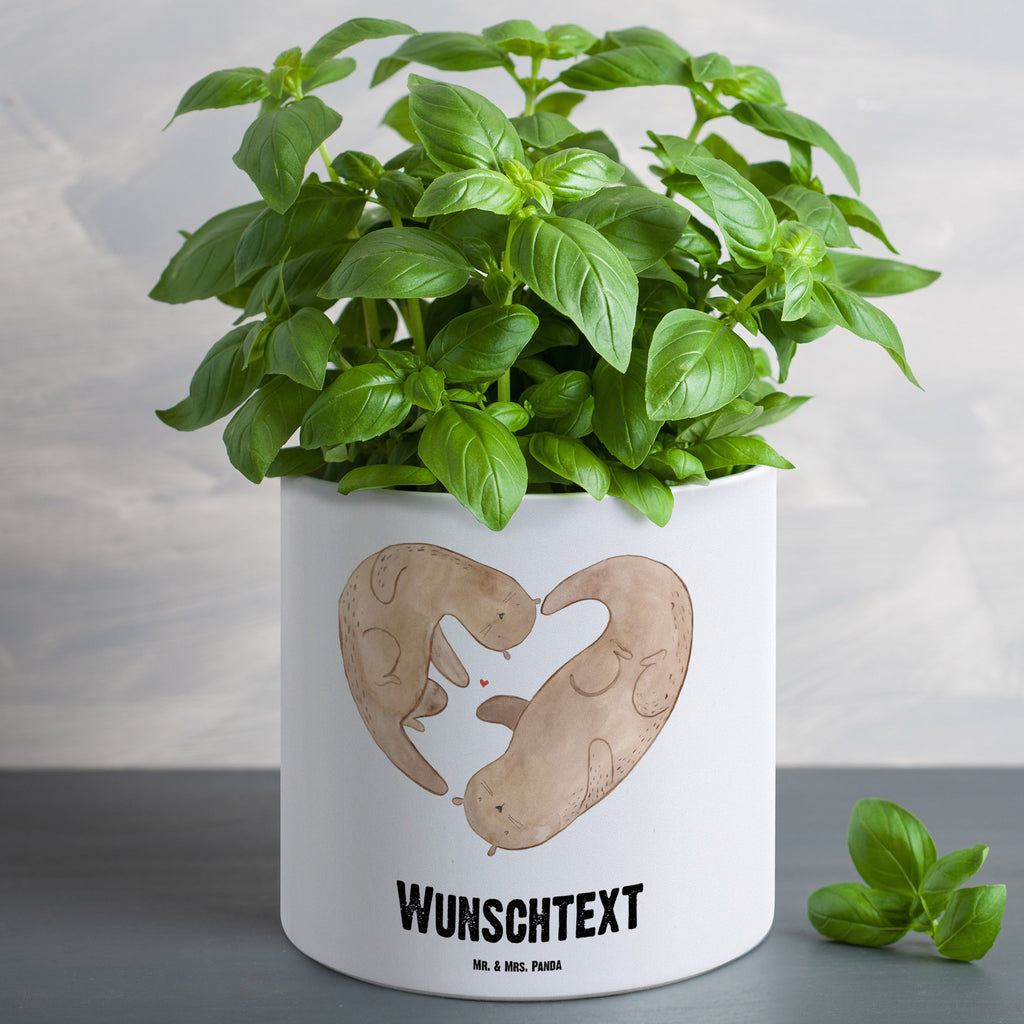 Personalisierter XL Blumentopf Otter Herz Personalisierter Blumentopf, Personalisierter Übertopf, Personalisierter Pflanztopf, Personalisierter Keramiktopf, Personalisierter Kräutertopf, Personalisierter Topf, Personalisierter Pflanzkübel, Personalisierter Blumenübertopf, Otter, Fischotter, Seeotter, Liebe, Herz, Liebesbeweis, Liebesgeschenk, Bessere Hälfte, Love you, Jahrestag, Hochzeitstag, Verlobung, gemeinsames Leben