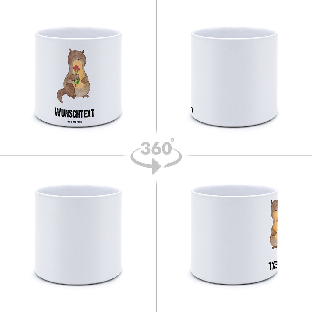 Personalisierter XL Blumentopf Otter Blumenstrauß Personalisierter Blumentopf, Personalisierter Übertopf, Personalisierter Pflanztopf, Personalisierter Keramiktopf, Personalisierter Kräutertopf, Personalisierter Topf, Personalisierter Pflanzkübel, Personalisierter Blumenübertopf, Otter, Fischotter, Seeotter, Otter Seeotter See Otter