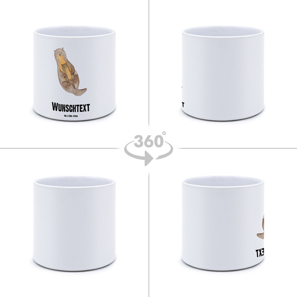 Personalisierter XL Blumentopf Otter mit Kind Personalisierter Blumentopf, Personalisierter Übertopf, Personalisierter Pflanztopf, Personalisierter Keramiktopf, Personalisierter Kräutertopf, Personalisierter Topf, Personalisierter Pflanzkübel, Personalisierter Blumenübertopf, Otter, Fischotter, Seeotter, Otter Seeotter See Otter