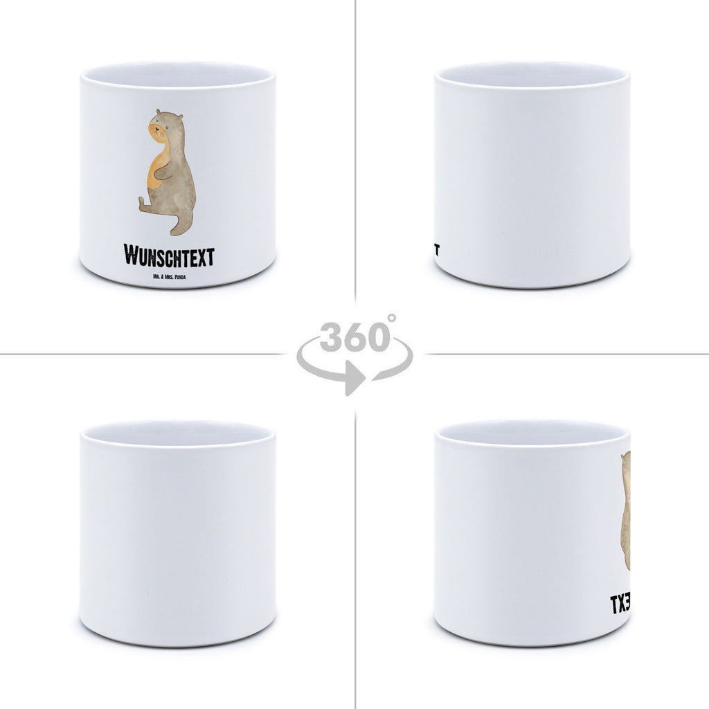 Personalisierter XL Blumentopf Otter Bauch Personalisierter Blumentopf, Personalisierter Übertopf, Personalisierter Pflanztopf, Personalisierter Keramiktopf, Personalisierter Kräutertopf, Personalisierter Topf, Personalisierter Pflanzkübel, Personalisierter Blumenübertopf, Otter, Fischotter, Seeotter, Otter Seeotter See Otter