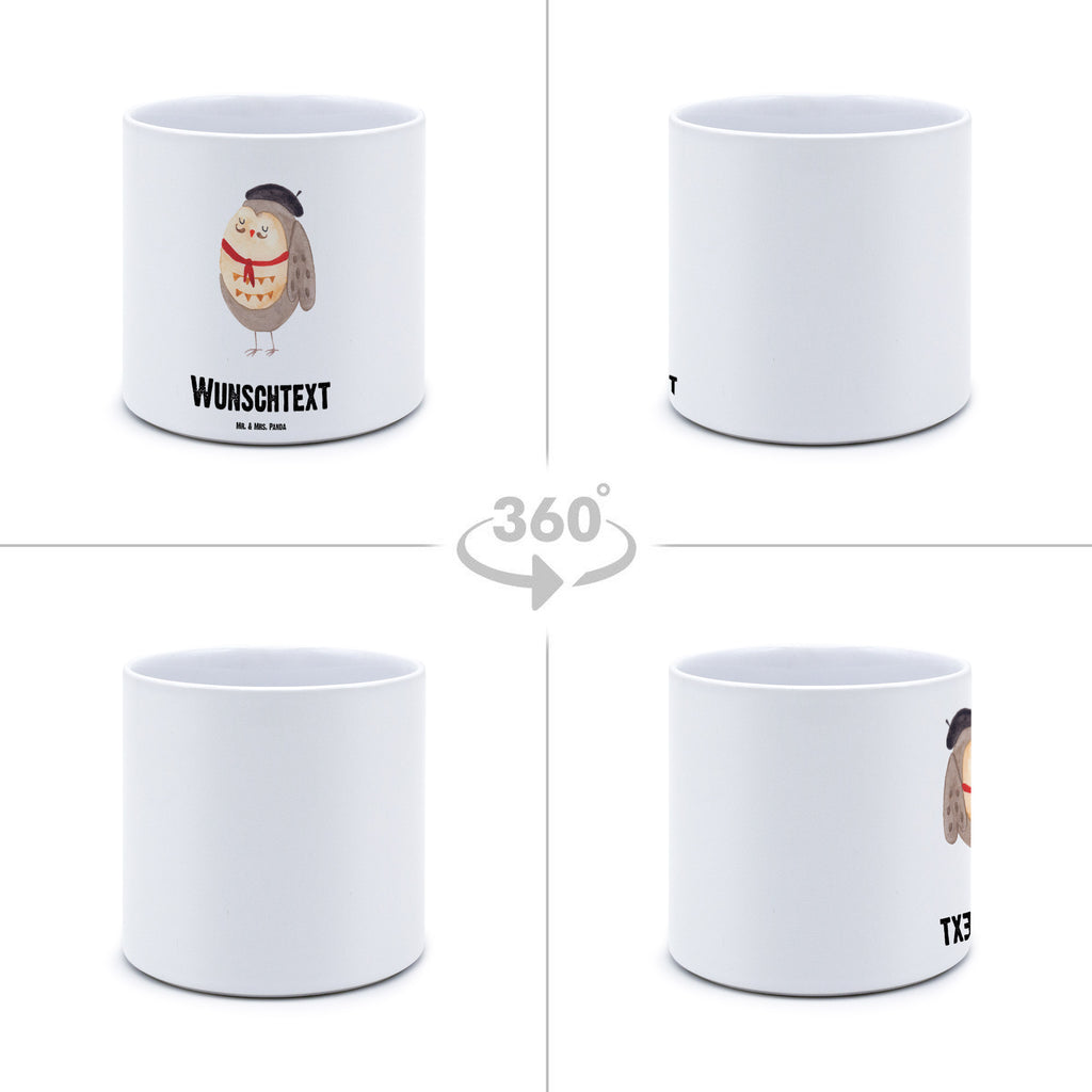 Personalisierter XL Blumentopf Eule Französisch Personalisierter Blumentopf, Personalisierter Übertopf, Personalisierter Pflanztopf, Personalisierter Keramiktopf, Personalisierter Kräutertopf, Personalisierter Topf, Personalisierter Pflanzkübel, Personalisierter Blumenübertopf, Eule, Eulen, Eule Deko, Owl, hibou, La vie est belle, das Leben ist schön, Spruch schön, Spruch Französisch, Frankreich