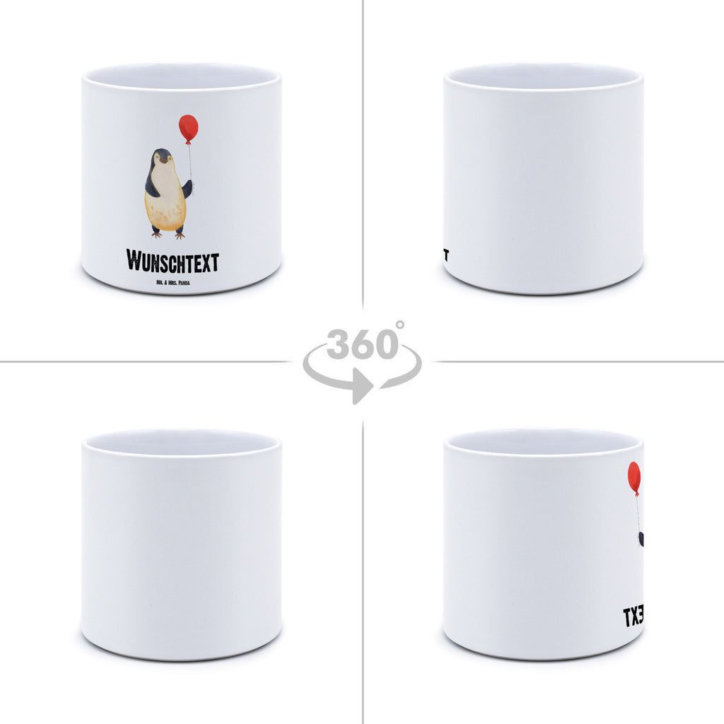 Personalisierter XL Blumentopf Pinguin Luftballon Personalisierter Blumentopf, Personalisierter Übertopf, Personalisierter Pflanztopf, Personalisierter Keramiktopf, Personalisierter Kräutertopf, Personalisierter Topf, Personalisierter Pflanzkübel, Personalisierter Blumenübertopf, Pinguin, Pinguine, Luftballon, Tagträume, Lebenslust, Geschenk Freundin, Geschenkidee, beste Freundin, Motivation, Neustart, neues Leben, Liebe, Glück