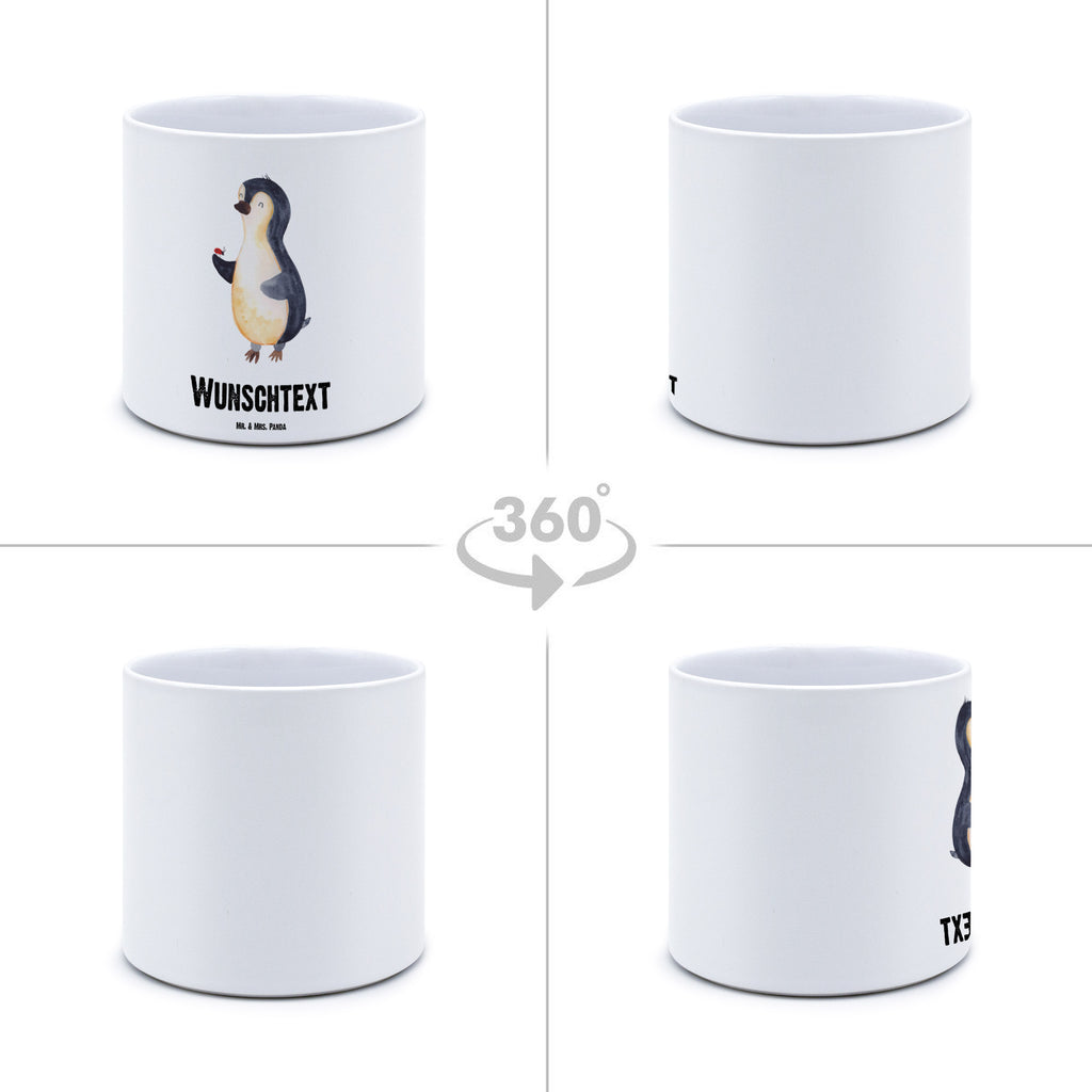Personalisierter XL Blumentopf Pinguin Marienkäfer Personalisierter Blumentopf, Personalisierter Übertopf, Personalisierter Pflanztopf, Personalisierter Keramiktopf, Personalisierter Kräutertopf, Personalisierter Topf, Personalisierter Pflanzkübel, Personalisierter Blumenübertopf, Pinguin, Pinguine, Marienkäfer, Liebe, Wunder, Glück, Freude, Lebensfreude