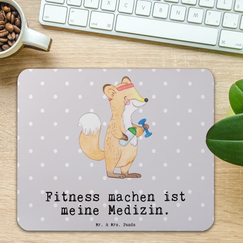 Mauspad Fuchs Fitness Medizin Mousepad, Computer zubehör, Büroausstattung, PC Zubehör, Arbeitszimmer, Mauspad, Einzigartiges Mauspad, Designer Mauspad, Geschenk, Sport, Sportart, Hobby, Schenken, Danke, Dankeschön, Auszeichnung, Gewinn, Sportler, Fitness, Sport treiben, Fitnessstudio, Sportclub, Kraftsport
