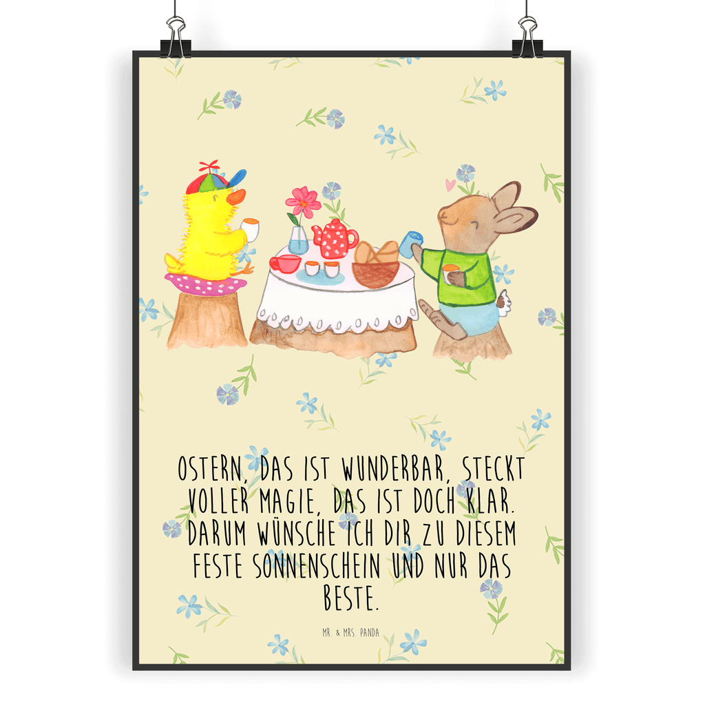 Poster Ostern Frühstück Ostern, Ostergrüße, Ostergeschenke, Osterhase, Ostereier, Frühling, Frühlingsgefühle, Hase, Osterfrühstück, Frühstück, Picknick, Küken, Osterküken Poster, Wandposter, Bild, Wanddeko, Küchenposter, Kinderposter, Wanddeko Bild, Raumdekoration, Wanddekoration, Handgemaltes Poster, Mr. & Mrs. Panda Poster, Designposter, Kunstdruck, Posterdruck  Ostern, Osterhase, Ostergeschenke, Osternest, Osterdeko, Geschenk zu Ostern