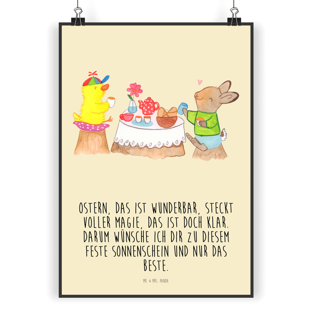 Poster Ostern Frühstück Ostern, Ostergrüße, Ostergeschenke, Osterhase, Ostereier, Frühling, Frühlingsgefühle, Hase, Osterfrühstück, Frühstück, Picknick, Küken, Osterküken Poster, Wandposter, Bild, Wanddeko, Küchenposter, Kinderposter, Wanddeko Bild, Raumdekoration, Wanddekoration, Handgemaltes Poster, Mr. & Mrs. Panda Poster, Designposter, Kunstdruck, Posterdruck  Ostern, Osterhase, Ostergeschenke, Osternest, Osterdeko, Geschenk zu Ostern