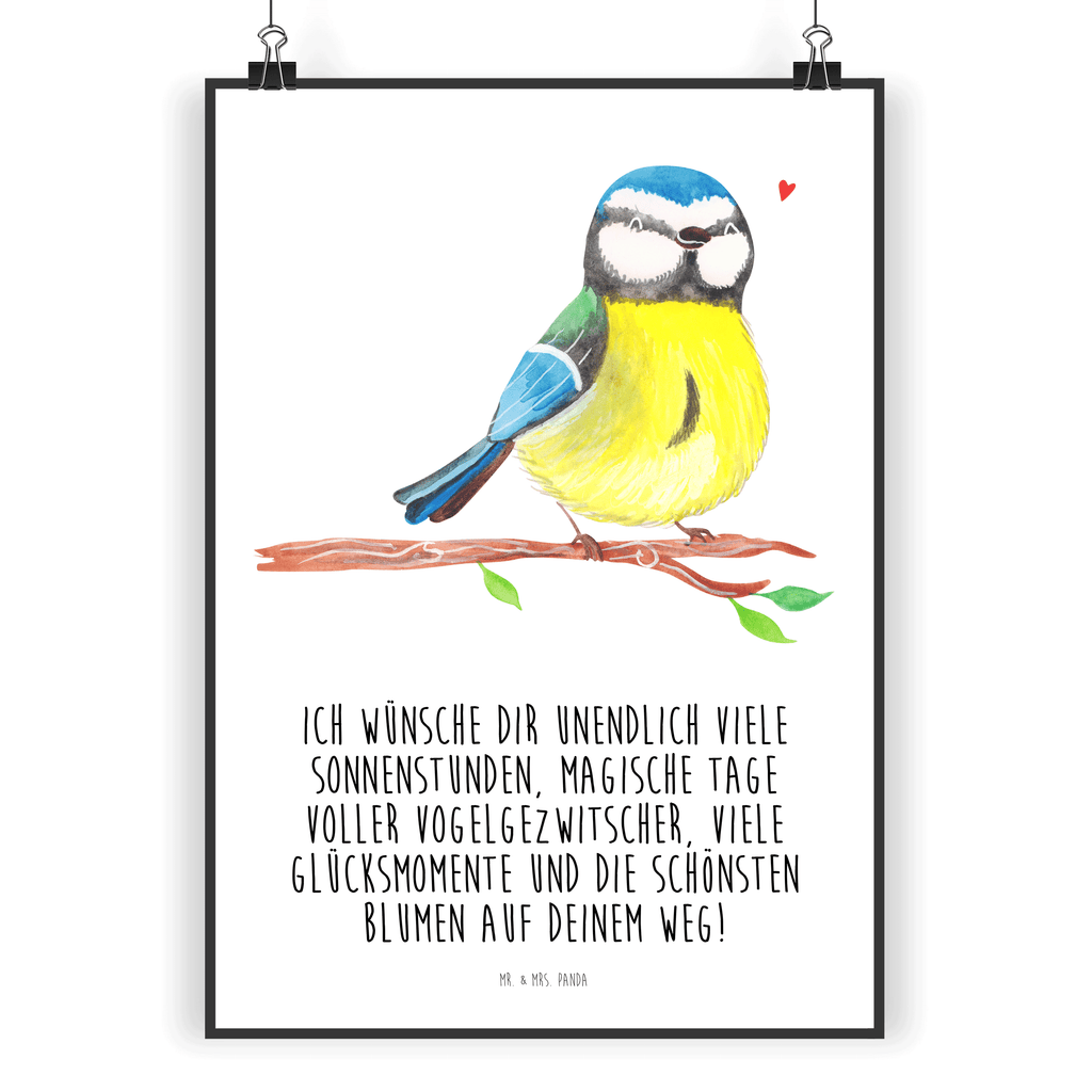 Poster Vogel Blaumeise Ostern, Ostergrüße, Ostergeschenke, Osterhase, Blaumeise, Vogel, liebe Grüße, Frühling, Frühlingsgefühle, Osterzeit Poster, Wandposter, Bild, Wanddeko, Küchenposter, Kinderposter, Wanddeko Bild, Raumdekoration, Wanddekoration, Handgemaltes Poster, Mr. & Mrs. Panda Poster, Designposter, Kunstdruck, Posterdruck  Ostern, Osterhase, Ostergeschenke, Osternest, Osterdeko, Geschenk zu Ostern