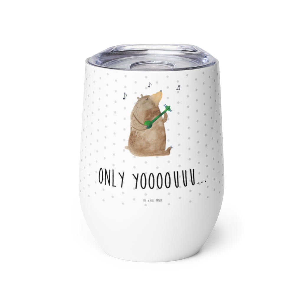 Weinbecher Bär Gitarre Weinbecher, Glühwein Becher, Heißgetränke, Trinkbecher, Weinkelch, Weingläser, hochwertiger Weinbecher, Weinbecher Reisen, Weinbecher unterwegs, Bär, Teddy, Teddybär