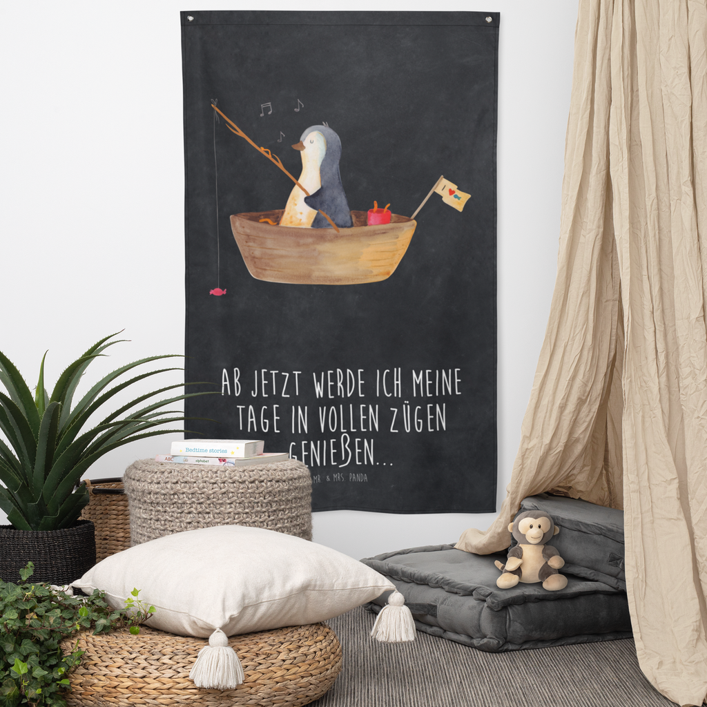 Wandteppich Pinguin Angelboot Wandbehang, Dekoration, Boho, Wandteppich, Wandtuch, Wanddeko, Tapisserie, Tapestry, Wandbild, Textil-Kunst, Schmuck-Wandbehang, Wand Deko, Kinderzimmer, Kinderzimmer Wand, Kinderzimmer Deko, Kinderzimmer Wanddeko, Pinguin, Pinguine, Angeln, Boot, Angelboot, Lebenslust, Leben, genießen, Motivation, Neustart, Neuanfang, Trennung, Scheidung, Geschenkidee Liebeskummer
