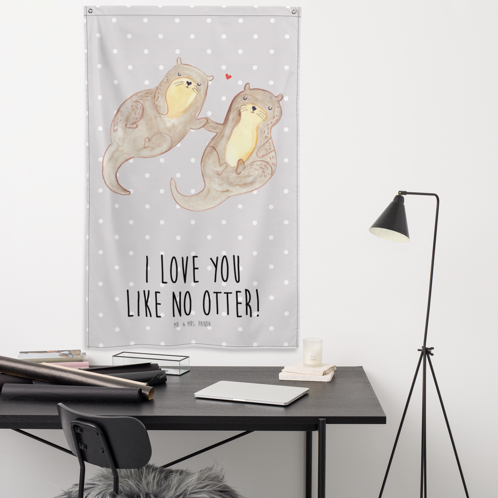 Wandteppich Otter händchenhaltend Wandbehang, Dekoration, Boho, Wandteppich, Wandtuch, Wanddeko, Tapisserie, Tapestry, Wandbild, Textil-Kunst, Schmuck-Wandbehang, Wand Deko, Kinderzimmer, Kinderzimmer Wand, Kinderzimmer Deko, Kinderzimmer Wanddeko, Otter, Fischotter, Seeotter, Otter Seeotter See Otter