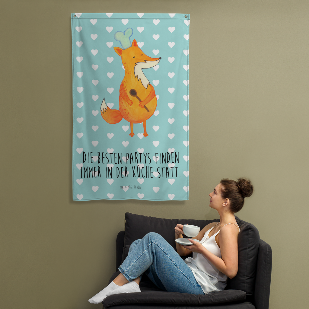Wandteppich Fuchs Koch Wandbehang, Dekoration, Boho, Wandteppich, Wandtuch, Wanddeko, Tapisserie, Tapestry, Wandbild, Textil-Kunst, Schmuck-Wandbehang, Wand Deko, Kinderzimmer, Kinderzimmer Wand, Kinderzimmer Deko, Kinderzimmer Wanddeko, Fuchs, Füchse, Koch Geschenk, Küche Spruch, Küche Deko, Köche, Bäcker, Party Spruch, Spruch lustig, witzig
