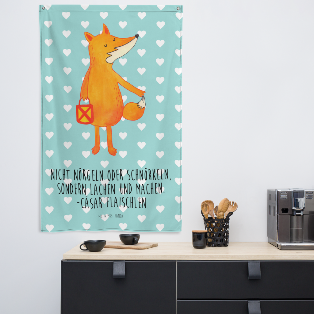 Wandteppich Fuchs Laterne Wandbehang, Dekoration, Boho, Wandteppich, Wandtuch, Wanddeko, Tapisserie, Tapestry, Wandbild, Textil-Kunst, Schmuck-Wandbehang, Wand Deko, Kinderzimmer, Kinderzimmer Wand, Kinderzimmer Deko, Kinderzimmer Wanddeko, Fuchs, Füchse, Spruch trösten, Liebeskummer Spruch, Laterne, Sankt Martin, Laternenumzug, Aufmuntern, Cäsar Otto Hugo Flaischlen