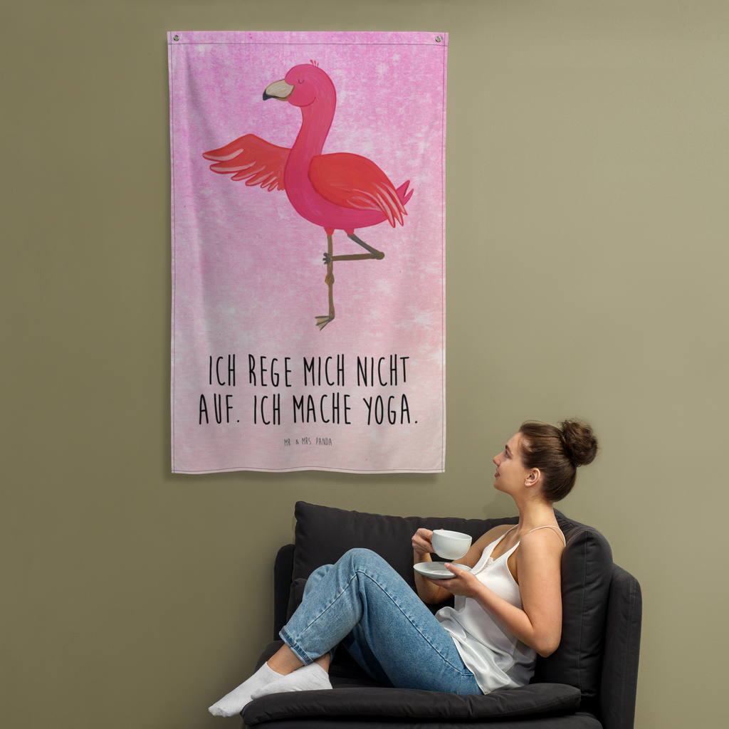 Wandteppich Flamingo Yoga Flamingo, Vogel, Yoga, Namaste, Achtsamkeit, Yoga-Übung, Entspannung, Ärger, Aufregen, Tiefenentspannung Wandbehang, Dekoration, Boho, Wandteppich, Wandtuch, Wanddeko, Tapisserie, Tapestry  Flamingo