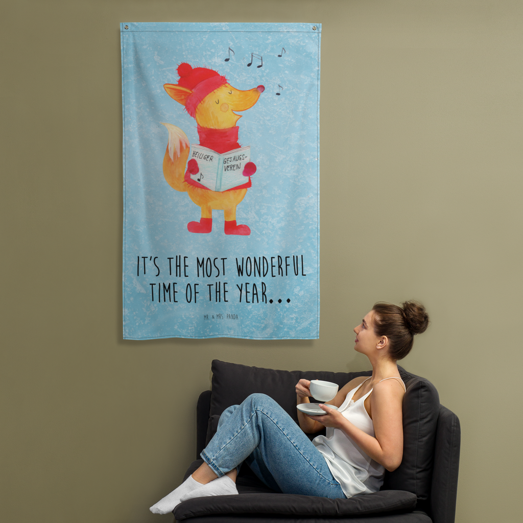 Wandbehang Fuchs Sänger Fuchs, Füchse, Weihnachten, Heiligabend, Winter, Sänger, Geschenk Sänger, Singen, Weihnachtslieder Wandbehang, Dekoration, Boho, Wandteppich, Wandtuch, Wanddeko, Tapisserie, Tapestry  Winter, Weihnachten, Weihnachtsdeko, Nikolaus, Advent, Heiligabend, Wintermotiv