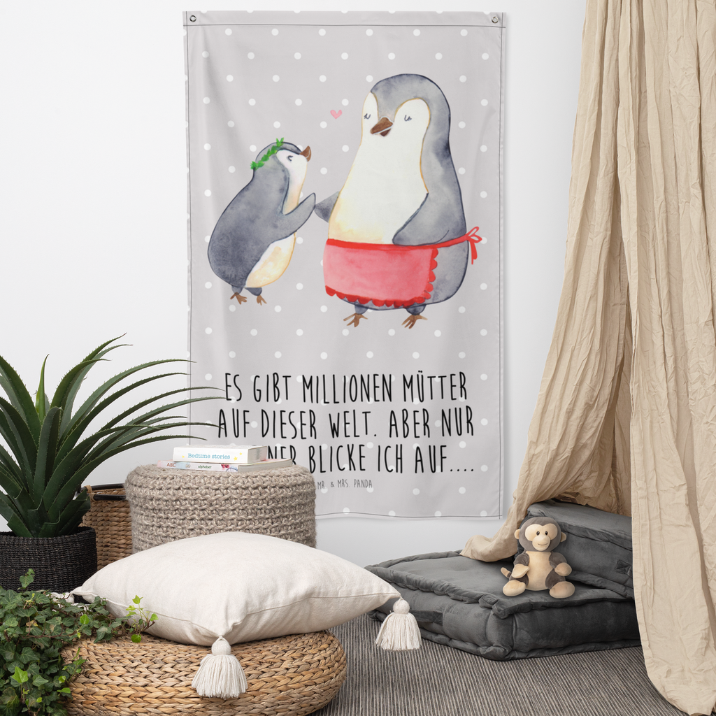 Wandteppich Pinguin mit Kind Wandbehang, Dekoration, Boho, Wandteppich, Wandtuch, Wanddeko, Tapisserie, Tapestry, Wandbild, Textil-Kunst, Schmuck-Wandbehang, Wand Deko, Kinderzimmer, Kinderzimmer Wand, Kinderzimmer Deko, Kinderzimmer Wanddeko, Familie, Vatertag, Muttertag, Bruder, Schwester, Mama, Papa, Oma, Opa, Geschenk, Mami, Mutti, Mutter, Geburststag