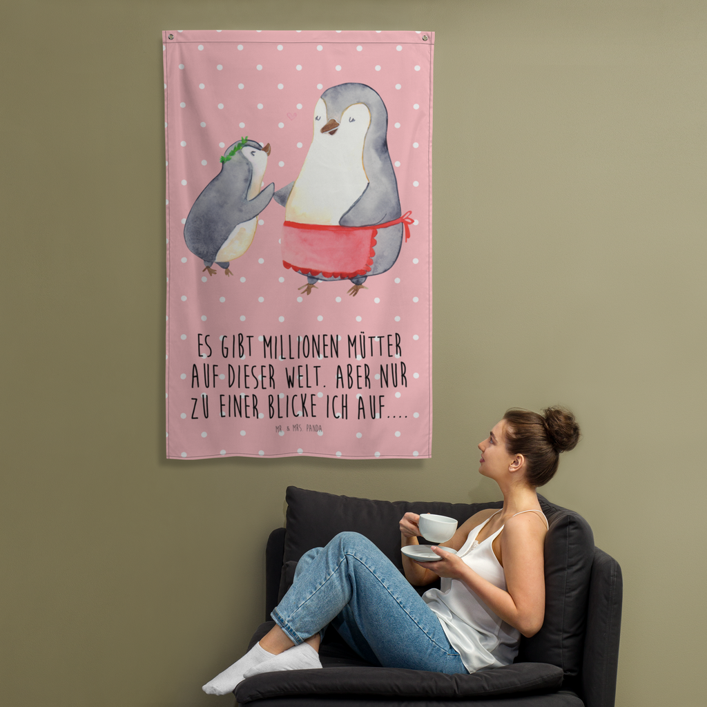 Wandteppich Pinguin mit Kind Wandbehang, Dekoration, Boho, Wandteppich, Wandtuch, Wanddeko, Tapisserie, Tapestry, Wandbild, Textil-Kunst, Schmuck-Wandbehang, Wand Deko, Kinderzimmer, Kinderzimmer Wand, Kinderzimmer Deko, Kinderzimmer Wanddeko, Familie, Vatertag, Muttertag, Bruder, Schwester, Mama, Papa, Oma, Opa, Geschenk, Mami, Mutti, Mutter, Geburststag