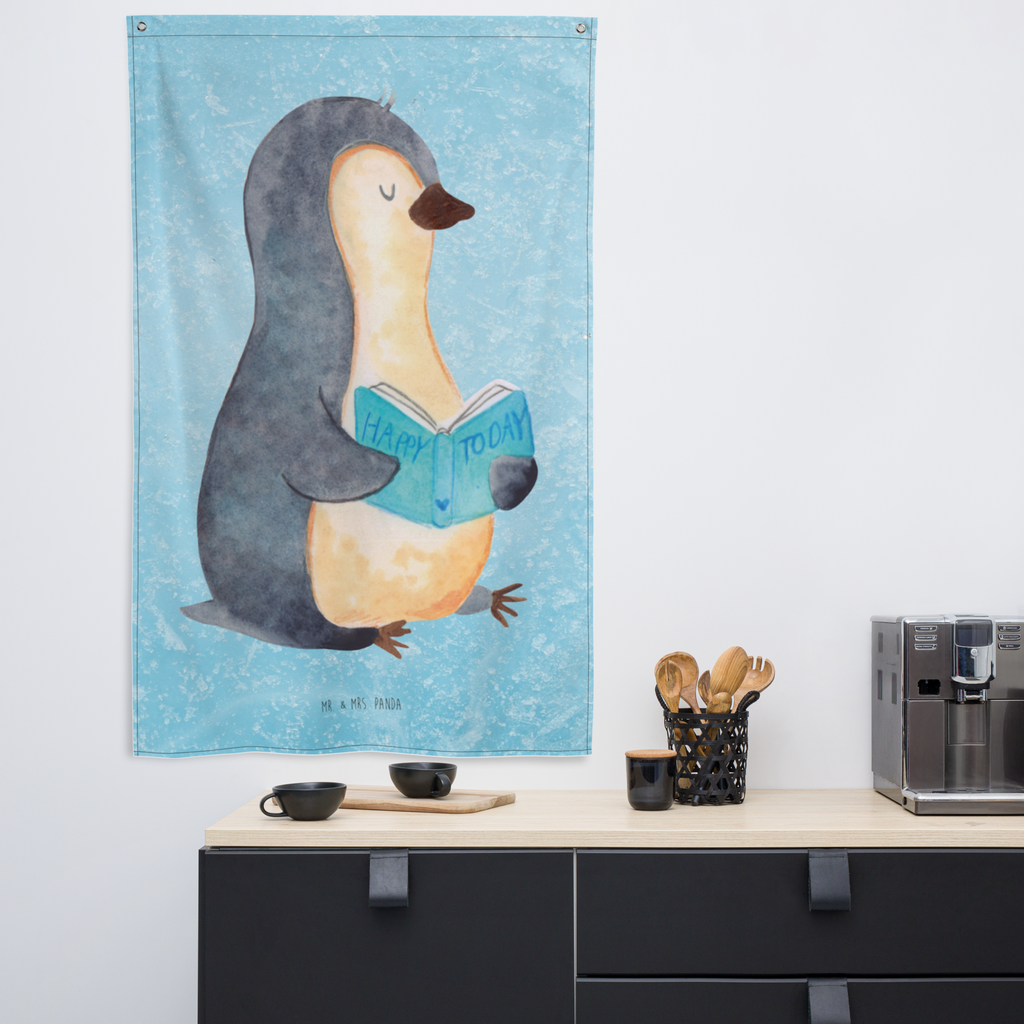 Wandteppich Pinguin Buch Wandbehang, Dekoration, Boho, Wandteppich, Wandtuch, Wanddeko, Tapisserie, Tapestry, Wandbild, Textil-Kunst, Schmuck-Wandbehang, Wand Deko, Kinderzimmer, Kinderzimmer Wand, Kinderzimmer Deko, Kinderzimmer Wanddeko, Pinguin, Pinguine, Buch, Lesen, Bücherwurm, Nichtstun, Faulenzen, Ferien, Urlaub, Freizeit