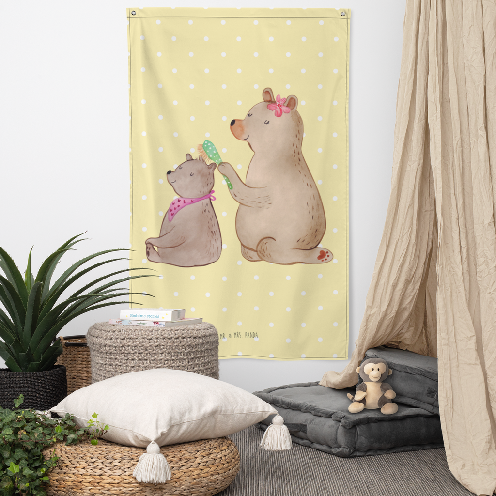 Wandteppich Bär mit Kind Wandbehang, Dekoration, Boho, Wandteppich, Wandtuch, Wanddeko, Tapisserie, Tapestry, Wandbild, Textil-Kunst, Schmuck-Wandbehang, Wand Deko, Kinderzimmer, Kinderzimmer Wand, Kinderzimmer Deko, Kinderzimmer Wanddeko, Familie, Vatertag, Muttertag, Bruder, Schwester, Mama, Papa, Oma, Opa, Geschenk, Mutti, Mutter