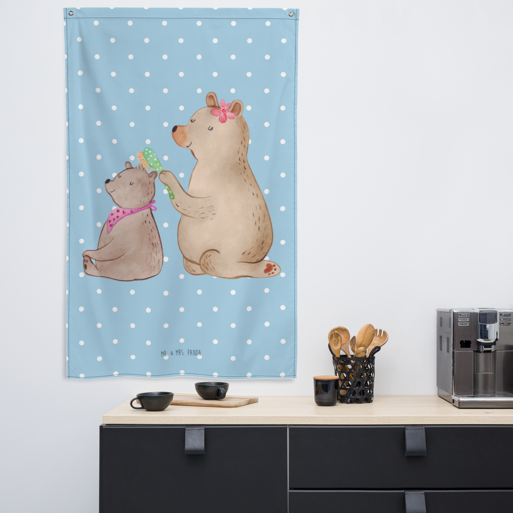Wandteppich Bär mit Kind Wandbehang, Dekoration, Boho, Wandteppich, Wandtuch, Wanddeko, Tapisserie, Tapestry, Wandbild, Textil-Kunst, Schmuck-Wandbehang, Wand Deko, Kinderzimmer, Kinderzimmer Wand, Kinderzimmer Deko, Kinderzimmer Wanddeko, Familie, Vatertag, Muttertag, Bruder, Schwester, Mama, Papa, Oma, Opa, Geschenk, Mutti, Mutter