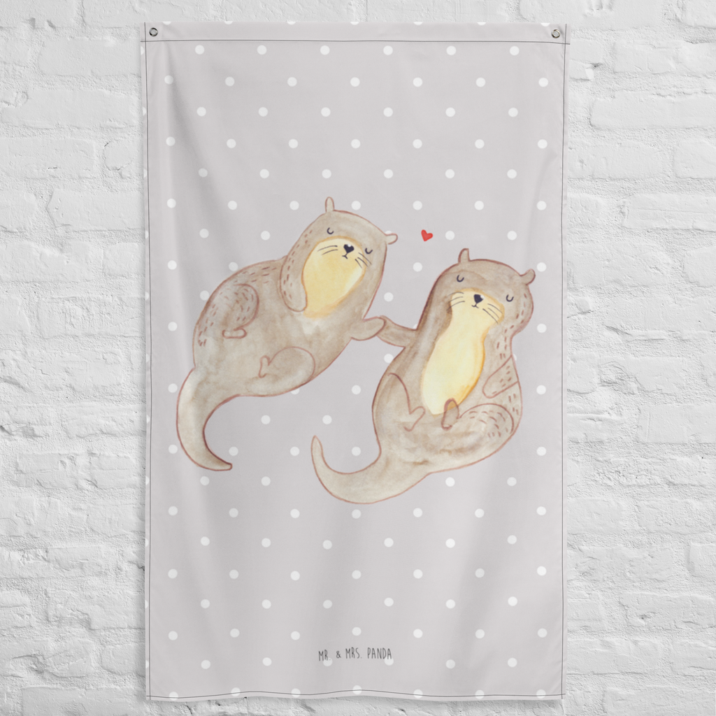Wandteppich Otter händchenhaltend Wandbehang, Dekoration, Boho, Wandteppich, Wandtuch, Wanddeko, Tapisserie, Tapestry, Wandbild, Textil-Kunst, Schmuck-Wandbehang, Wand Deko, Kinderzimmer, Kinderzimmer Wand, Kinderzimmer Deko, Kinderzimmer Wanddeko, Otter, Fischotter, Seeotter, Otter Seeotter See Otter