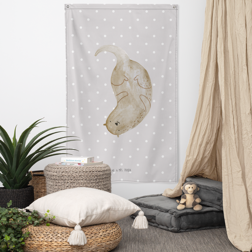 Wandteppich Otter kopfüber Wandbehang, Dekoration, Boho, Wandteppich, Wandtuch, Wanddeko, Tapisserie, Tapestry, Wandbild, Textil-Kunst, Schmuck-Wandbehang, Wand Deko, Kinderzimmer, Kinderzimmer Wand, Kinderzimmer Deko, Kinderzimmer Wanddeko, Otter, Fischotter, Seeotter, Otter Seeotter See Otter