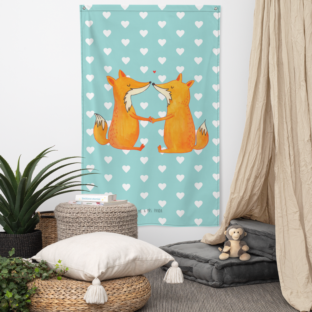 Wandbehang Füchse Liebe Fuchs, Füchse, Fox, Liebe, Liebespaar, Paar, Partner, Freundin, Freund, Ehe, Verlobte, Ehemann, Ehefrau, Liebesbeweis Wandbehang, Dekoration, Boho, Wandteppich, Wandtuch, Wanddeko, Tapisserie, Tapestry  Fuchs