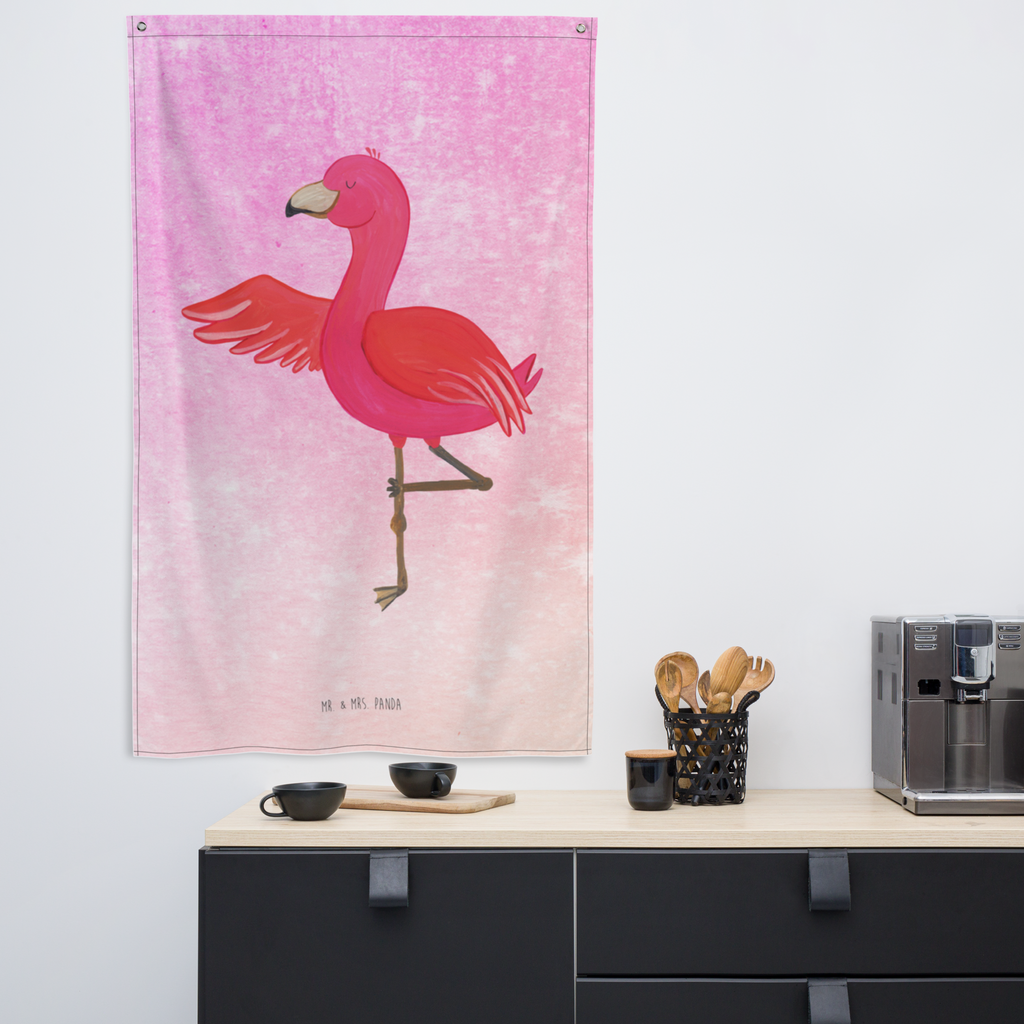 Wandteppich Flamingo Yoga Flamingo, Vogel, Yoga, Namaste, Achtsamkeit, Yoga-Übung, Entspannung, Ärger, Aufregen, Tiefenentspannung Wandbehang, Dekoration, Boho, Wandteppich, Wandtuch, Wanddeko, Tapisserie, Tapestry  Flamingo