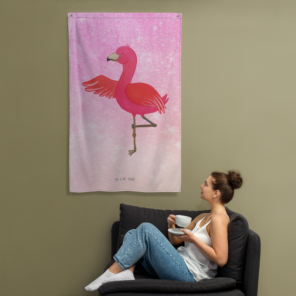 Wandteppich Flamingo Yoga Flamingo, Vogel, Yoga, Namaste, Achtsamkeit, Yoga-Übung, Entspannung, Ärger, Aufregen, Tiefenentspannung Wandbehang, Dekoration, Boho, Wandteppich, Wandtuch, Wanddeko, Tapisserie, Tapestry  Flamingo
