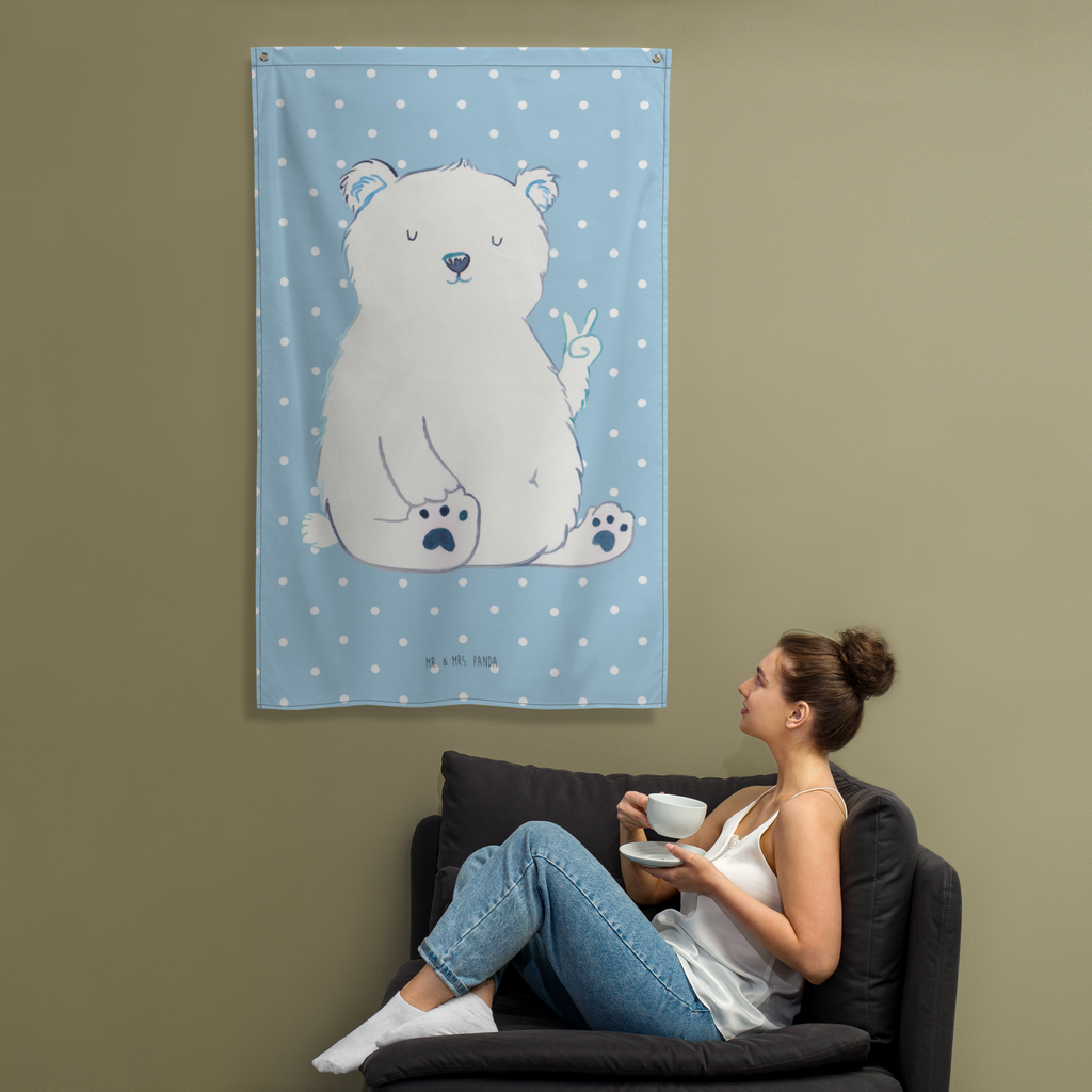 Wandteppich Eisbär Faul Wandbehang, Dekoration, Boho, Wandteppich, Wandtuch, Wanddeko, Tapisserie, Tapestry, Wandbild, Textil-Kunst, Schmuck-Wandbehang, Wand Deko, Kinderzimmer, Kinderzimmer Wand, Kinderzimmer Deko, Kinderzimmer Wanddeko, Bär, Teddy, Teddybär, Eisbär, Nordpol, Faul, Entspannen, Relaxen, Büro, Arbeit, Bürojob, Arbeitsplatz, Homeoffice