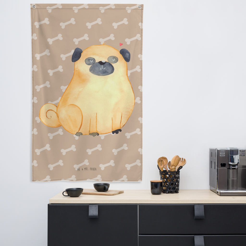 Wandteppich Mops Mops, Hund, Liebe, Hundeliebe,  Wandbehang, Dekoration, Boho, Wandteppich, Wandtuch, Wanddeko, Tapisserie, Tapestry  Hund, Hundemotiv, Haustier, Hunderasse, Tierliebhaber, Hundebesitzer, Sprüche