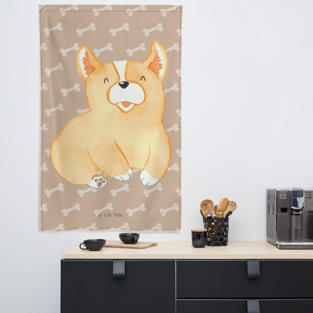 Wandbehang Corgie Corgie, Hund, Welsh Corgie Pembroke, britisch, Motivation, Spruch, Sprüche, Hundespruch, Lebensfreude	 Wandbehang, Dekoration, Boho, Wandteppich, Wandtuch, Wanddeko, Tapisserie, Tapestry  Hund, Hundemotiv, Haustier, Hunderasse, Tierliebhaber, Hundebesitzer, Sprüche