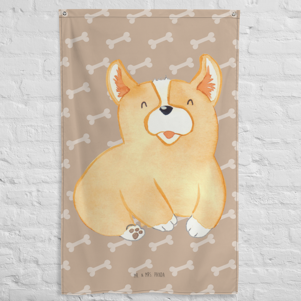 Wandbehang Corgie Corgie, Hund, Welsh Corgie Pembroke, britisch, Motivation, Spruch, Sprüche, Hundespruch, Lebensfreude	 Wandbehang, Dekoration, Boho, Wandteppich, Wandtuch, Wanddeko, Tapisserie, Tapestry  Hund, Hundemotiv, Haustier, Hunderasse, Tierliebhaber, Hundebesitzer, Sprüche