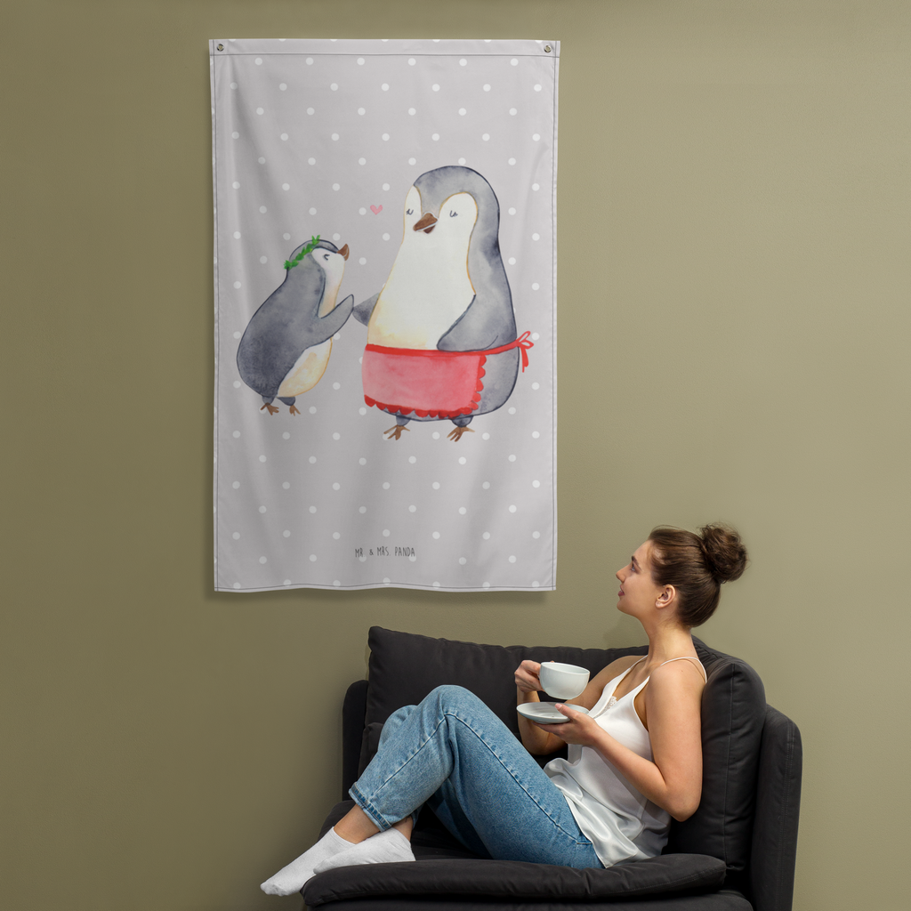 Wandteppich Pinguin mit Kind Wandbehang, Dekoration, Boho, Wandteppich, Wandtuch, Wanddeko, Tapisserie, Tapestry, Wandbild, Textil-Kunst, Schmuck-Wandbehang, Wand Deko, Kinderzimmer, Kinderzimmer Wand, Kinderzimmer Deko, Kinderzimmer Wanddeko, Familie, Vatertag, Muttertag, Bruder, Schwester, Mama, Papa, Oma, Opa, Geschenk, Mami, Mutti, Mutter, Geburststag
