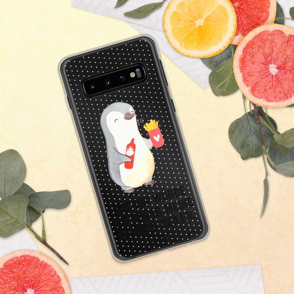 Handyhülle Pinguin Pommes Valentinstag, Geschenk für Frauen, Liebesgeschenk, Jahrestag, Hochzeitstag, Mitbringsel, Geschenk für Freundin, Geschenk für Partner, Freund, Liebesbeweis, für Männer, für Ehemann Handyhülle, Handycover, Transparente Handyhülle, Flexible Handyhülle, Handyschutz, Transparent, Durchsichtig, Schutzhülle für Handy, Stilvolle Handyhülle, Robuste Handyhülle, Schutz vor Kratzern, Schützende Handyhülle  Liebe,  Partner, Freund, Freundin, Ehemann, Ehefrau, Heiraten, Verlobung, Heiratsantrag, Liebesgeschenk, Jahrestag, Hocheitstag