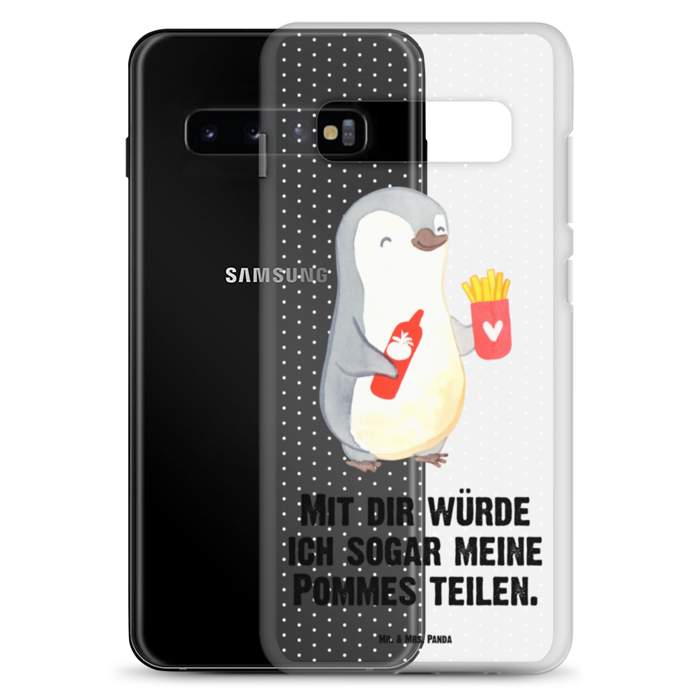 Handyhülle Pinguin Pommes Valentinstag, Geschenk für Frauen, Liebesgeschenk, Jahrestag, Hochzeitstag, Mitbringsel, Geschenk für Freundin, Geschenk für Partner, Freund, Liebesbeweis, für Männer, für Ehemann Handyhülle, Handycover, Transparente Handyhülle, Flexible Handyhülle, Handyschutz, Transparent, Durchsichtig, Schutzhülle für Handy, Stilvolle Handyhülle, Robuste Handyhülle, Schutz vor Kratzern, Schützende Handyhülle  Liebe,  Partner, Freund, Freundin, Ehemann, Ehefrau, Heiraten, Verlobung, Heiratsantrag, Liebesgeschenk, Jahrestag, Hocheitstag