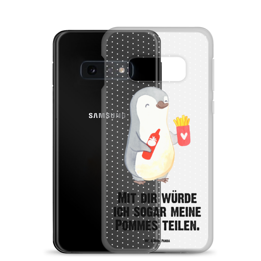 Handyhülle Pinguin Pommes Valentinstag, Geschenk für Frauen, Liebesgeschenk, Jahrestag, Hochzeitstag, Mitbringsel, Geschenk für Freundin, Geschenk für Partner, Freund, Liebesbeweis, für Männer, für Ehemann Handyhülle, Handycover, Transparente Handyhülle, Flexible Handyhülle, Handyschutz, Transparent, Durchsichtig, Schutzhülle für Handy, Stilvolle Handyhülle, Robuste Handyhülle, Schutz vor Kratzern, Schützende Handyhülle  Liebe,  Partner, Freund, Freundin, Ehemann, Ehefrau, Heiraten, Verlobung, Heiratsantrag, Liebesgeschenk, Jahrestag, Hocheitstag