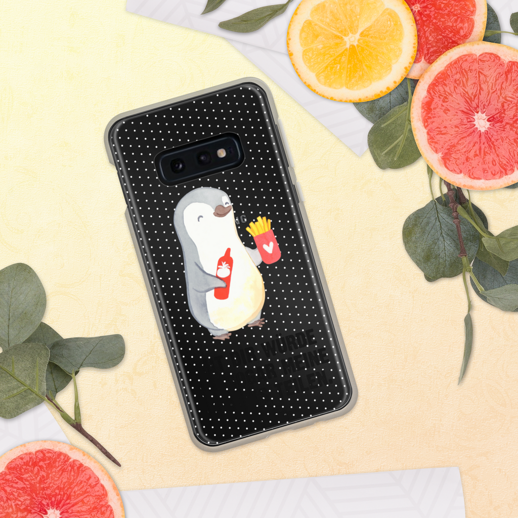 Handyhülle Pinguin Pommes Valentinstag, Geschenk für Frauen, Liebesgeschenk, Jahrestag, Hochzeitstag, Mitbringsel, Geschenk für Freundin, Geschenk für Partner, Freund, Liebesbeweis, für Männer, für Ehemann Handyhülle, Handycover, Transparente Handyhülle, Flexible Handyhülle, Handyschutz, Transparent, Durchsichtig, Schutzhülle für Handy, Stilvolle Handyhülle, Robuste Handyhülle, Schutz vor Kratzern, Schützende Handyhülle  Liebe,  Partner, Freund, Freundin, Ehemann, Ehefrau, Heiraten, Verlobung, Heiratsantrag, Liebesgeschenk, Jahrestag, Hocheitstag