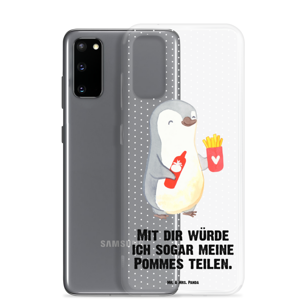 Handyhülle Pinguin Pommes Valentinstag, Geschenk für Frauen, Liebesgeschenk, Jahrestag, Hochzeitstag, Mitbringsel, Geschenk für Freundin, Geschenk für Partner, Freund, Liebesbeweis, für Männer, für Ehemann Handyhülle, Handycover, Transparente Handyhülle, Flexible Handyhülle, Handyschutz, Transparent, Durchsichtig, Schutzhülle für Handy, Stilvolle Handyhülle, Robuste Handyhülle, Schutz vor Kratzern, Schützende Handyhülle  Liebe,  Partner, Freund, Freundin, Ehemann, Ehefrau, Heiraten, Verlobung, Heiratsantrag, Liebesgeschenk, Jahrestag, Hocheitstag