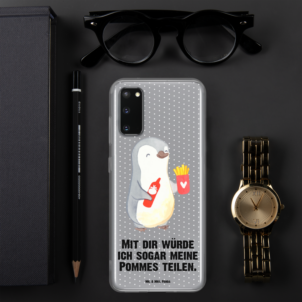 Handyhülle Pinguin Pommes Valentinstag, Geschenk für Frauen, Liebesgeschenk, Jahrestag, Hochzeitstag, Mitbringsel, Geschenk für Freundin, Geschenk für Partner, Freund, Liebesbeweis, für Männer, für Ehemann Handyhülle, Handycover, Transparente Handyhülle, Flexible Handyhülle, Handyschutz, Transparent, Durchsichtig, Schutzhülle für Handy, Stilvolle Handyhülle, Robuste Handyhülle, Schutz vor Kratzern, Schützende Handyhülle  Liebe,  Partner, Freund, Freundin, Ehemann, Ehefrau, Heiraten, Verlobung, Heiratsantrag, Liebesgeschenk, Jahrestag, Hocheitstag