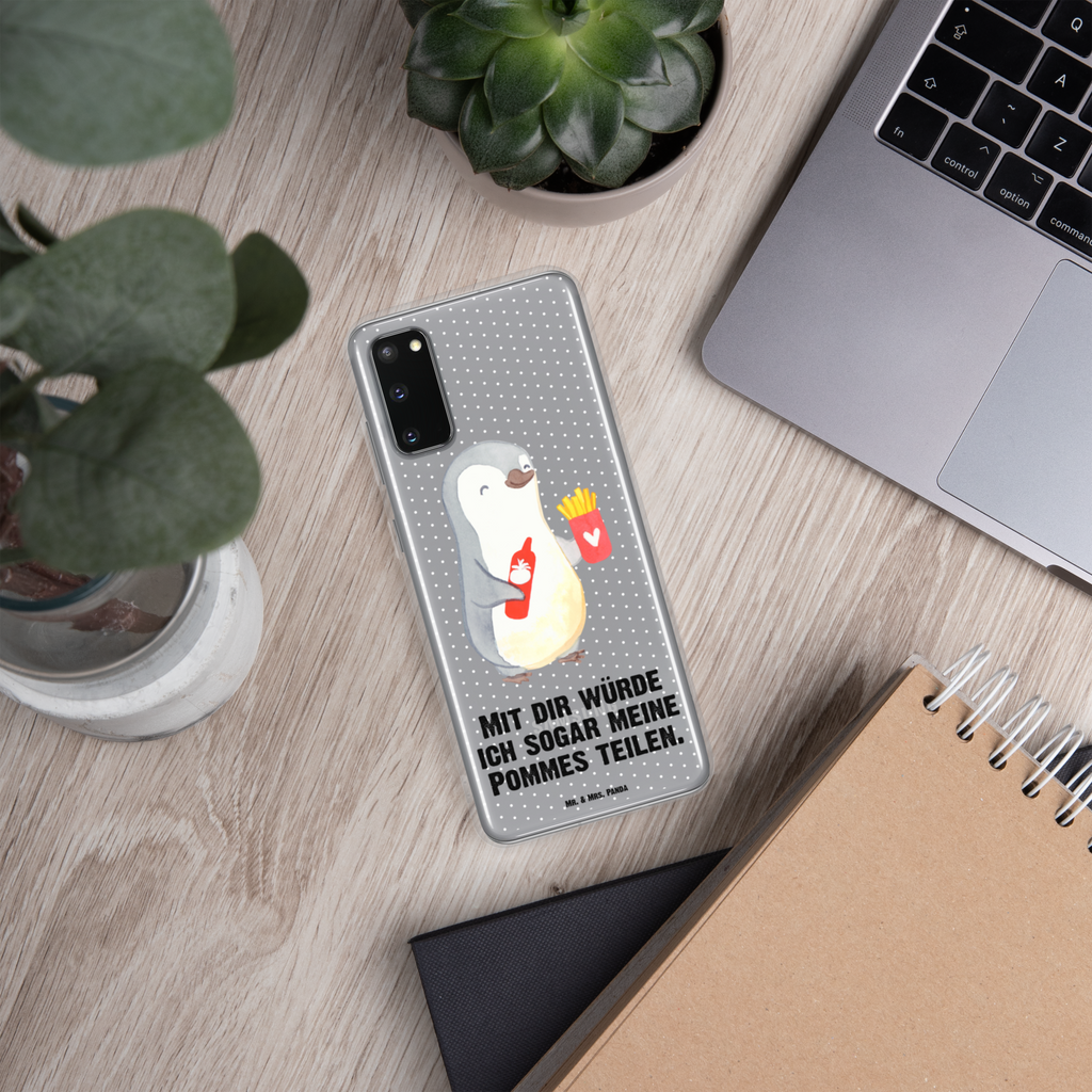 Handyhülle Pinguin Pommes Valentinstag, Geschenk für Frauen, Liebesgeschenk, Jahrestag, Hochzeitstag, Mitbringsel, Geschenk für Freundin, Geschenk für Partner, Freund, Liebesbeweis, für Männer, für Ehemann Handyhülle, Handycover, Transparente Handyhülle, Flexible Handyhülle, Handyschutz, Transparent, Durchsichtig, Schutzhülle für Handy, Stilvolle Handyhülle, Robuste Handyhülle, Schutz vor Kratzern, Schützende Handyhülle  Liebe,  Partner, Freund, Freundin, Ehemann, Ehefrau, Heiraten, Verlobung, Heiratsantrag, Liebesgeschenk, Jahrestag, Hocheitstag