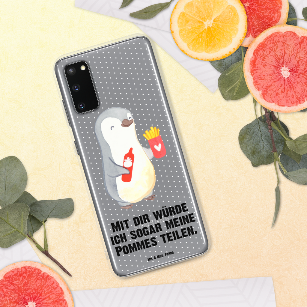 Handyhülle Pinguin Pommes Valentinstag, Geschenk für Frauen, Liebesgeschenk, Jahrestag, Hochzeitstag, Mitbringsel, Geschenk für Freundin, Geschenk für Partner, Freund, Liebesbeweis, für Männer, für Ehemann Handyhülle, Handycover, Transparente Handyhülle, Flexible Handyhülle, Handyschutz, Transparent, Durchsichtig, Schutzhülle für Handy, Stilvolle Handyhülle, Robuste Handyhülle, Schutz vor Kratzern, Schützende Handyhülle  Liebe,  Partner, Freund, Freundin, Ehemann, Ehefrau, Heiraten, Verlobung, Heiratsantrag, Liebesgeschenk, Jahrestag, Hocheitstag