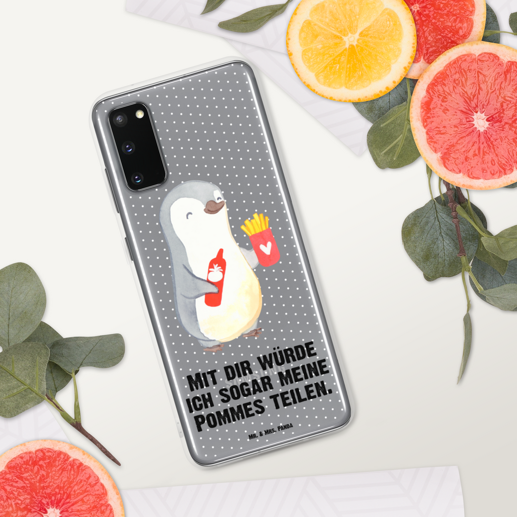 Handyhülle Pinguin Pommes Valentinstag, Geschenk für Frauen, Liebesgeschenk, Jahrestag, Hochzeitstag, Mitbringsel, Geschenk für Freundin, Geschenk für Partner, Freund, Liebesbeweis, für Männer, für Ehemann Handyhülle, Handycover, Transparente Handyhülle, Flexible Handyhülle, Handyschutz, Transparent, Durchsichtig, Schutzhülle für Handy, Stilvolle Handyhülle, Robuste Handyhülle, Schutz vor Kratzern, Schützende Handyhülle  Liebe,  Partner, Freund, Freundin, Ehemann, Ehefrau, Heiraten, Verlobung, Heiratsantrag, Liebesgeschenk, Jahrestag, Hocheitstag