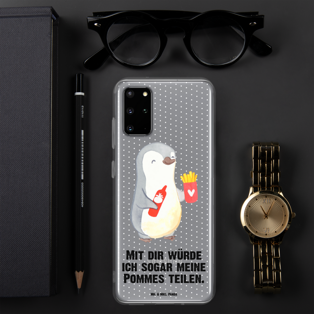 Handyhülle Pinguin Pommes Valentinstag, Geschenk für Frauen, Liebesgeschenk, Jahrestag, Hochzeitstag, Mitbringsel, Geschenk für Freundin, Geschenk für Partner, Freund, Liebesbeweis, für Männer, für Ehemann Handyhülle, Handycover, Transparente Handyhülle, Flexible Handyhülle, Handyschutz, Transparent, Durchsichtig, Schutzhülle für Handy, Stilvolle Handyhülle, Robuste Handyhülle, Schutz vor Kratzern, Schützende Handyhülle  Liebe,  Partner, Freund, Freundin, Ehemann, Ehefrau, Heiraten, Verlobung, Heiratsantrag, Liebesgeschenk, Jahrestag, Hocheitstag