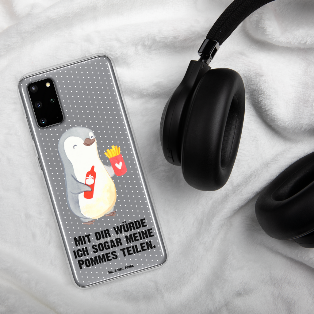 Handyhülle Pinguin Pommes Valentinstag, Geschenk für Frauen, Liebesgeschenk, Jahrestag, Hochzeitstag, Mitbringsel, Geschenk für Freundin, Geschenk für Partner, Freund, Liebesbeweis, für Männer, für Ehemann Handyhülle, Handycover, Transparente Handyhülle, Flexible Handyhülle, Handyschutz, Transparent, Durchsichtig, Schutzhülle für Handy, Stilvolle Handyhülle, Robuste Handyhülle, Schutz vor Kratzern, Schützende Handyhülle  Liebe,  Partner, Freund, Freundin, Ehemann, Ehefrau, Heiraten, Verlobung, Heiratsantrag, Liebesgeschenk, Jahrestag, Hocheitstag