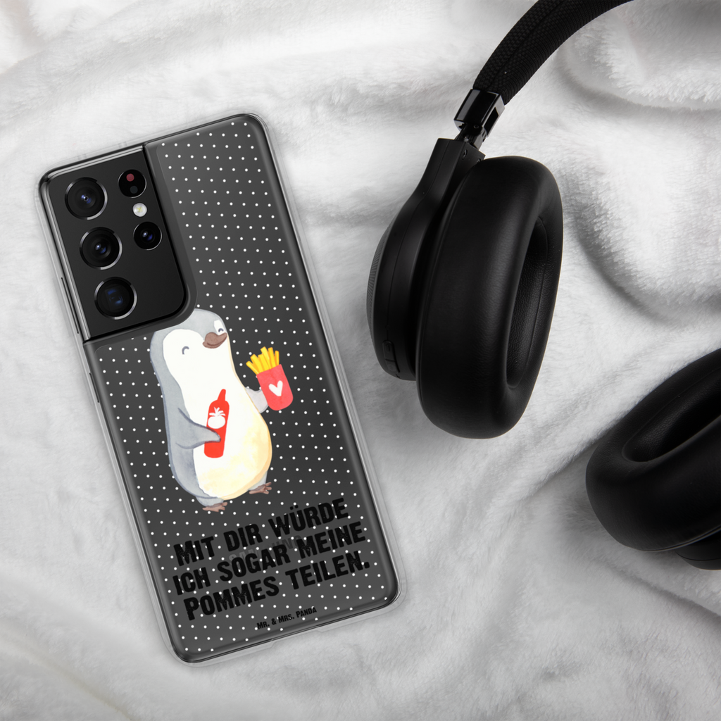 Handyhülle Pinguin Pommes Valentinstag, Geschenk für Frauen, Liebesgeschenk, Jahrestag, Hochzeitstag, Mitbringsel, Geschenk für Freundin, Geschenk für Partner, Freund, Liebesbeweis, für Männer, für Ehemann Handyhülle, Handycover, Transparente Handyhülle, Flexible Handyhülle, Handyschutz, Transparent, Durchsichtig, Schutzhülle für Handy, Stilvolle Handyhülle, Robuste Handyhülle, Schutz vor Kratzern, Schützende Handyhülle  Liebe,  Partner, Freund, Freundin, Ehemann, Ehefrau, Heiraten, Verlobung, Heiratsantrag, Liebesgeschenk, Jahrestag, Hocheitstag