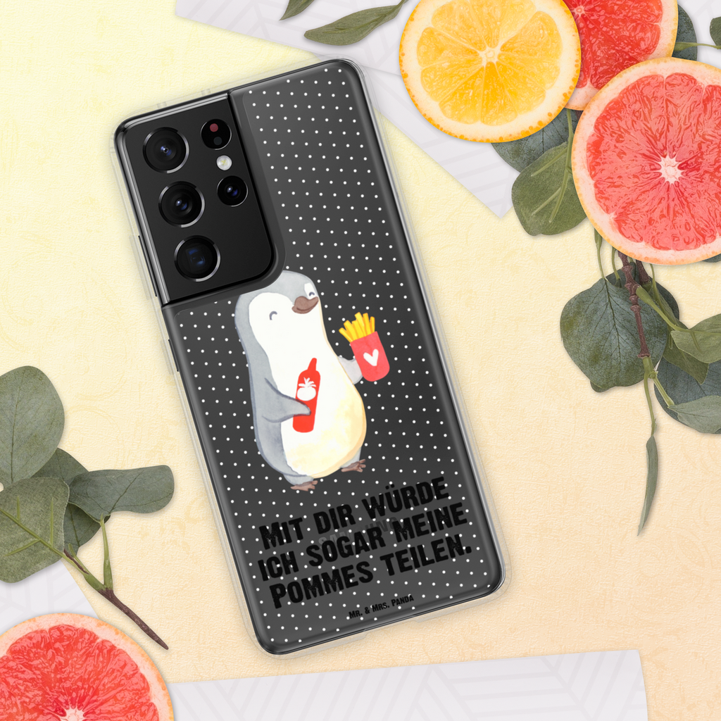 Handyhülle Pinguin Pommes Valentinstag, Geschenk für Frauen, Liebesgeschenk, Jahrestag, Hochzeitstag, Mitbringsel, Geschenk für Freundin, Geschenk für Partner, Freund, Liebesbeweis, für Männer, für Ehemann Handyhülle, Handycover, Transparente Handyhülle, Flexible Handyhülle, Handyschutz, Transparent, Durchsichtig, Schutzhülle für Handy, Stilvolle Handyhülle, Robuste Handyhülle, Schutz vor Kratzern, Schützende Handyhülle  Liebe,  Partner, Freund, Freundin, Ehemann, Ehefrau, Heiraten, Verlobung, Heiratsantrag, Liebesgeschenk, Jahrestag, Hocheitstag